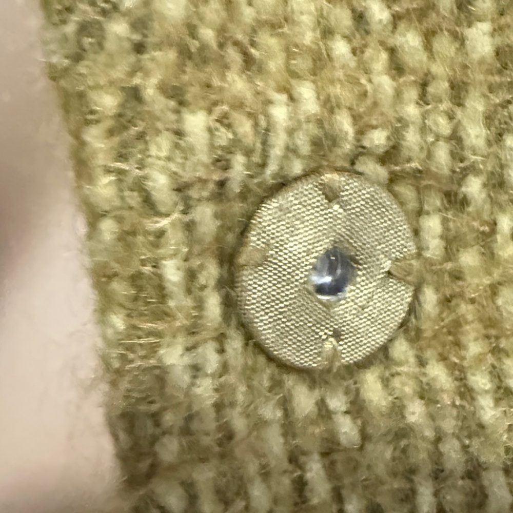 Eileen Fisher wool mixed mohair blazer jacket dress jacket M mustard made in USA - Picture 5 of 11